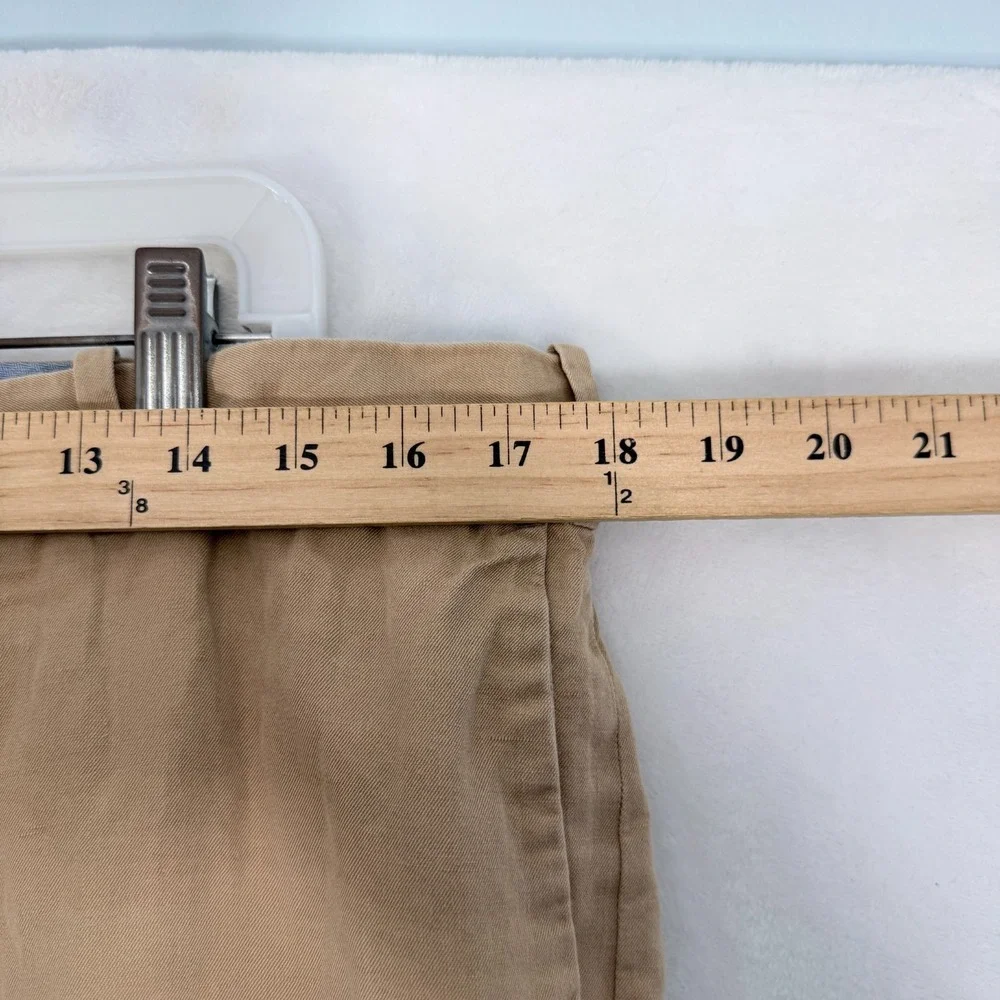 Polo Ralph Lauren Chino Pants Mens 34x30 (34x27) Beige Linen Silk Classic Fit